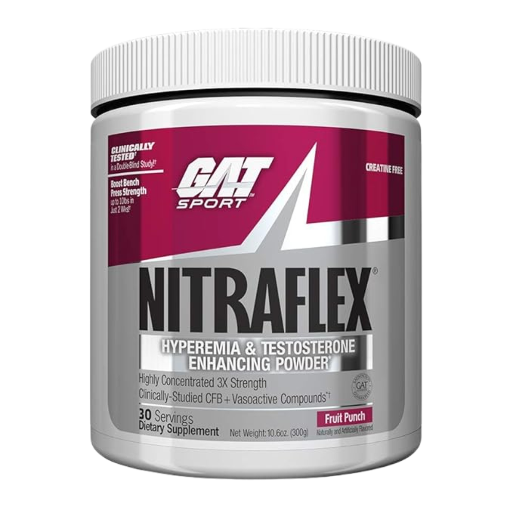 GAT Sport Nitraflex Fruit Punch Flavour powder -Pack of 30 Servings 300g