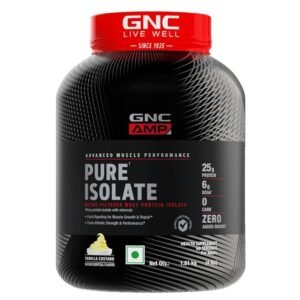 GNC AMP Pure Isolate | 4 lbs | Boosts Performance | Increases Strength & Muscles | DigeZyme® For Easy Digestion | Informed Choice Certified | 25g Protein |