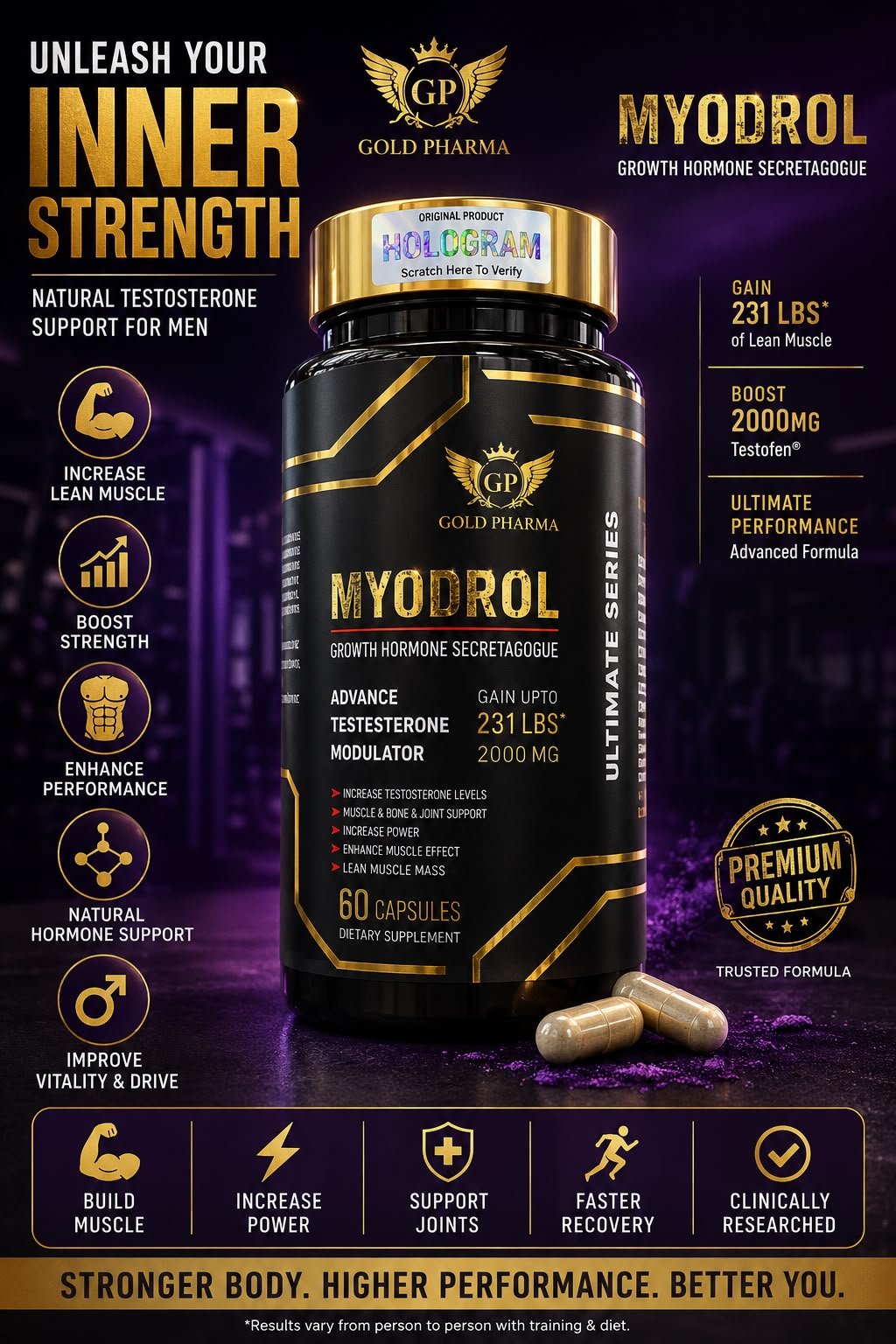GOLD PHARMA MYDROL 60 CAPSULES