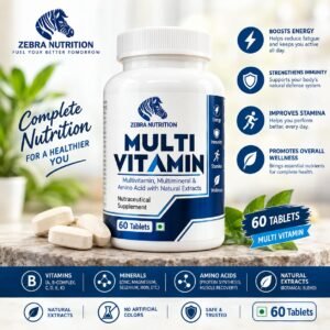 ZEBRA NUTRITION MULTI-VITAMIN 60 TABLETS